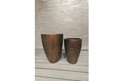 China Round Reinforced Clay Planter Durable And Stylish Fiber Clay Design supplier