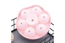 China BPA Free 6 Holes Silicone Ice Ball Mold With Funnel supplier