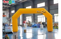 China Yellow Custom Inflatable Arch PVC Tarpaulin , Inflatable Race Arch Logo Printing supplier