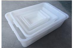 China Food Grade Crate Supermarket Long Cutlery Square Tray Receiving Basin supplier