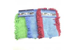 China Customized Blue Industrial Quickie Dry Mop 500gsm Tassel Mop Pad Heads supplier