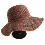 Custom Raffia Women Straw Sun Hats Sun Shade Pantone Color OEM ODM for sale