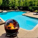 Outdoor Fire Pit Sphere Steel Fire Pit 6mm Thickness Customized