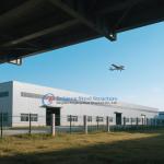 Robust Customized Steel Structure Warehouse With Wide Clear Spans Galvanized Or Painted Surface for sale