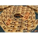 Hyundai R60 Mini Digger Tracks / Yellow Excavator Track Parts High Strength for sale