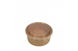 China 750ml 1000ml Disposable Paper Bowl With Clear PET Lid Take Away Containers supplier