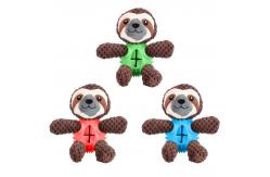 China Interactive Sloth Cloth Plush Dog Toy Puzzle Missing Food Teeth Cleaning supplier