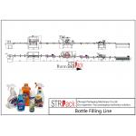 Automatic Liquid Detergent Filling Machine, Liquid Soap Filling Line With Piston Filling Machine,Capper Labeling Machine for sale