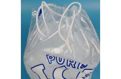 China Reusable Injecting LDPE 1.5mil Drawstring Ice Bag Biodegradable supplier