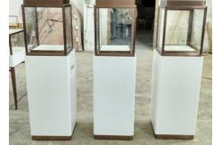China Luxury Custom Glass Display Cases / Museum Display Cabinets Hidden Strip Lights supplier