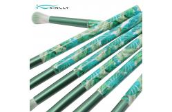 China OEM 10pcs Travel Makeup Brush Set with Marble Lined Plastic Handle supplier