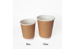 China Bio-Degradable Drinking PLA Coating Recyclable Double Wall Paper coffee Cups supplier