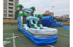 China 0.55mm PVC Tarpaulin Inflatable Water Games With Slides supplier