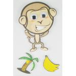 Book Decor Cute Baby Monkey Stickers , Zoo Animal Print Kids Cartoon Stickers  for sale