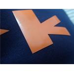 Custom Shiny Orange TPU Iron On Clothing Patches , Heat Transfer Shoe Label for sale