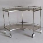 2 Tier Stainless Steel Quadrant Surgical Cart OR Instrument Trolley for sale