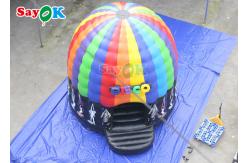 China 5m 16.5ft Disco Dome Inflatable Bounce House With Disco Light supplier