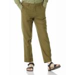 Slim Fit Cropped Mid Waist Mens Casual Linen Pants Size 32 34 36 Olive Green for sale