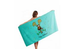 China Custom Digital Printed Beach Towel Blankets Microfibre 80X160 supplier