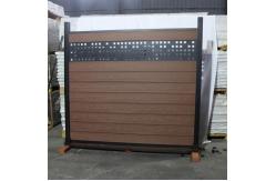 China Fireproof Durable Outdoor WPC Fencing Panels Easy To Install Waterproof Sand Blasting supplier
