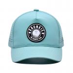 PVC Patch Logo 5 Panel Trucker Cap Custom Fabric Flat Bill Shape