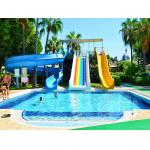 Outdoor Water Game Park Children Custom Equipment With Fiberglass Slide Set for sale