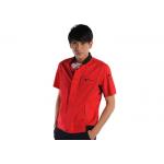 Standing Collar Industrial Work Uniforms Two Triangle Pockets Blended Twill for sale