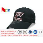 FUN Black Color Company Baseball Caps , Rubberized Make Your Own Baseball Hat for sale