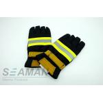 Fire Retardant Aramid Fiber Leather Fireman Protective Gloves Fire Fighting Equipments for sale