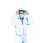 65g PP PE Disposable Medical Scrub Suits Protective Clothing Coverall CE for sale