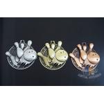 Metal Zinc Alloy Custom Bowling Sports School Engraved Medals With 2D Or 3D Type, Lanyard Or Ribbon for sale