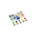 12x12x7.3mm Push Button Switch Cap 12V Round Assortment Kit DIY Project for sale