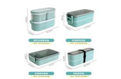China Sustainable Wheat Straw Plastic Multi Compartment Lunch Box Japanese Style supplier