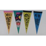 China Custom Polyester Waterproof Felt Triangle Banner Silk Screen Printing for sale