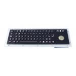 69 keys Rear panel mount Black Industrial USB Keyboard  with chamelone backlight trackball
