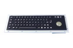 China 69 keys Rear panel mount Black Industrial USB Keyboard  with chamelone backlight trackball supplier