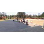 All Weather Spray Coated Synthetic Jogging Track Flooring Eco-Friendly