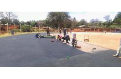 China All Weather Spray Coated Synthetic Jogging Track Flooring Eco-Friendly supplier