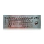 Vandal Proof Stainless Steel Mechanical Keyboard With 800 Dpi Optical Trackball Koisk Keyboard for sale