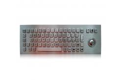 China Vandal Proof Stainless Steel Mechanical Keyboard With 800 Dpi Optical Trackball Koisk Keyboard supplier