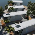 K7 Space Capsule Houseboat Galley Contemporary Design Fast Steel Sandwich Panel For House Office Hotel Resort Bedroom for sale