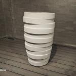 Texture Surface Fiber Clay Planter Waterproof Fireproof And Frost Resistant for sale