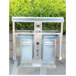 China Silver Sustainable 1m Height Recycling Garbage Bins manufacturer