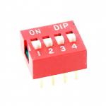Red Dial Switch DS-01 DS-02 DS-03 DS-04 DS-05 DS-06  Bit 2.54mm Flat Dial Code Dial Switch for sale