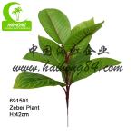 Durable 85cm Green Plastic Leaves For Decoration , Plastic Green Leaves Lifelike for sale