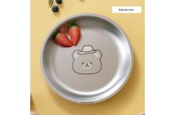 China Stackable Stainless Steel Dinner Plate Set Round For Camping BBQ supplier