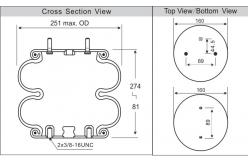 China Firestone Double Convoluted Suspension Air Ride Spring  W01-358-6890/20 supplier