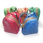 ROHS Mini Backpack Keyring , Glitter Leather Coach Bag Keychain for sale
