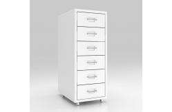 China KD Structure 6 Drawers Mobile Metal File Cabinet for home storage supplier