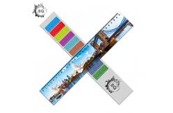 China Deep Images 3D Dolphin Cartoon Scale Lenticular Photo Printing / PET Plastic Straight Ruler supplier